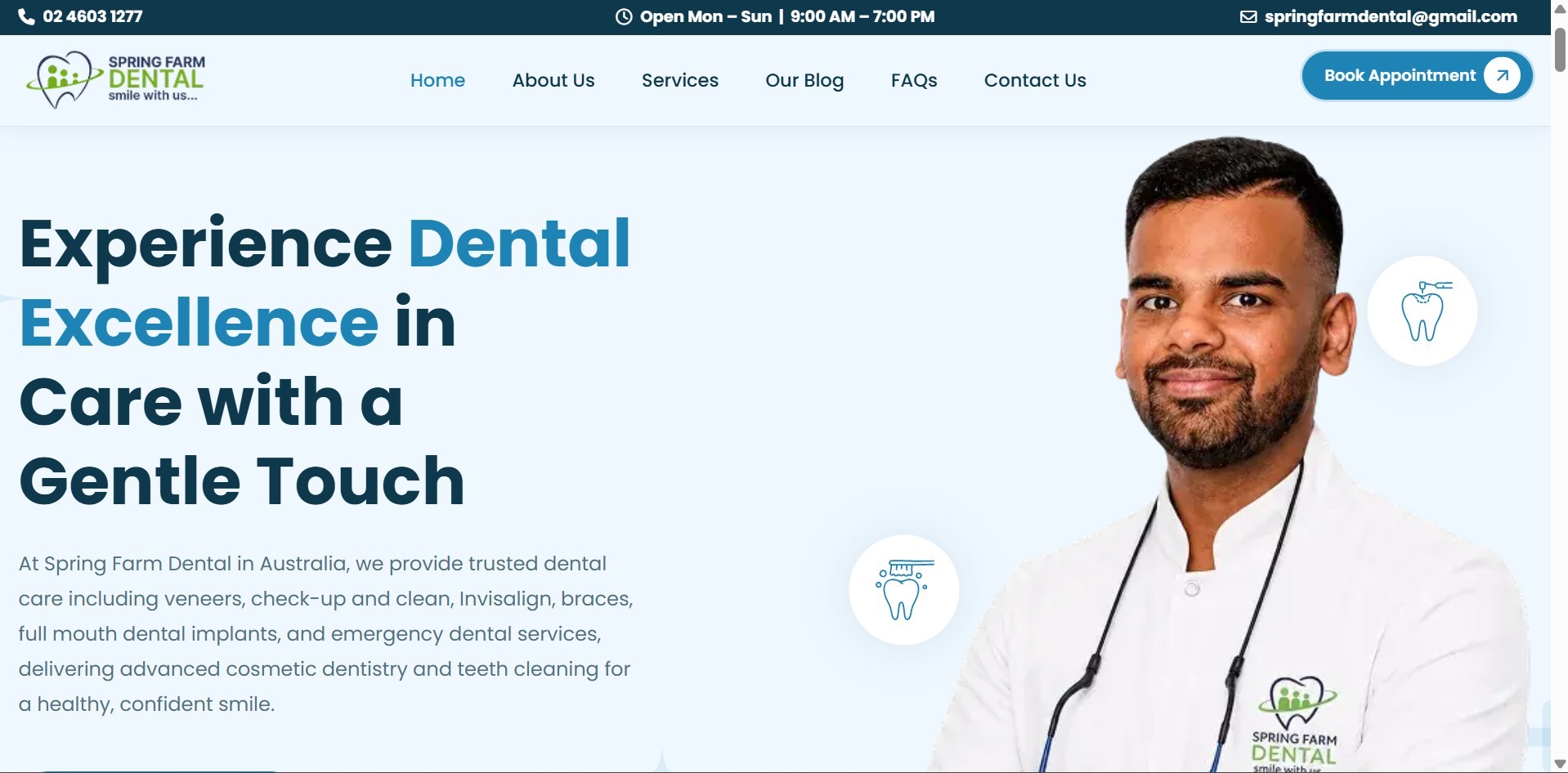 Spring Farm Dental — Dental Clinic Website