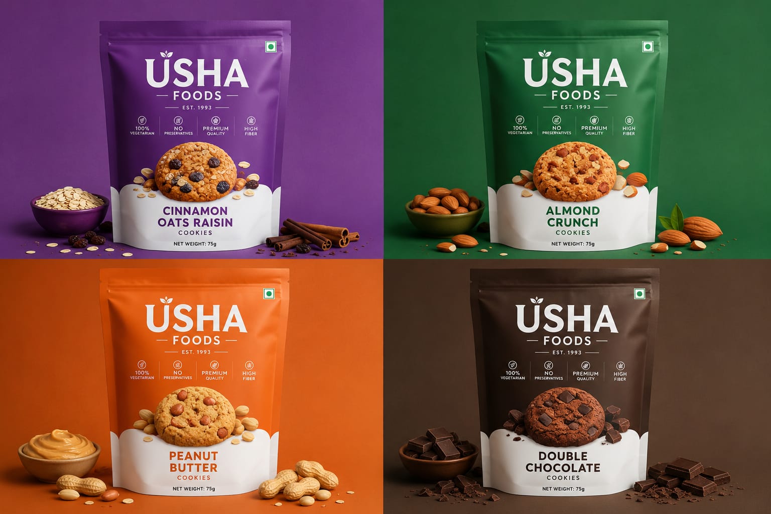 USHA Foods — FMCG Packaging Design